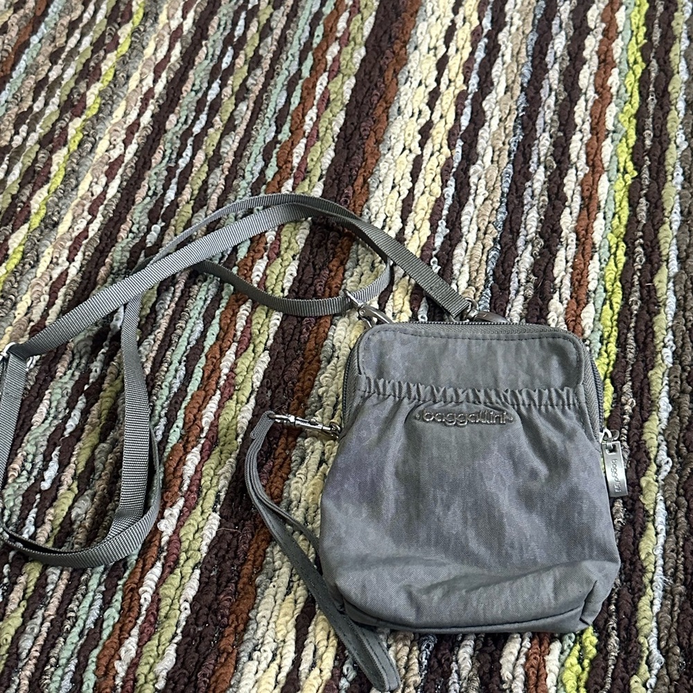 Baggallini Gray Crossbody Bag with Casual Fabric